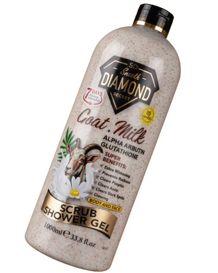 smooth diamond goat milk scrub shower gel
